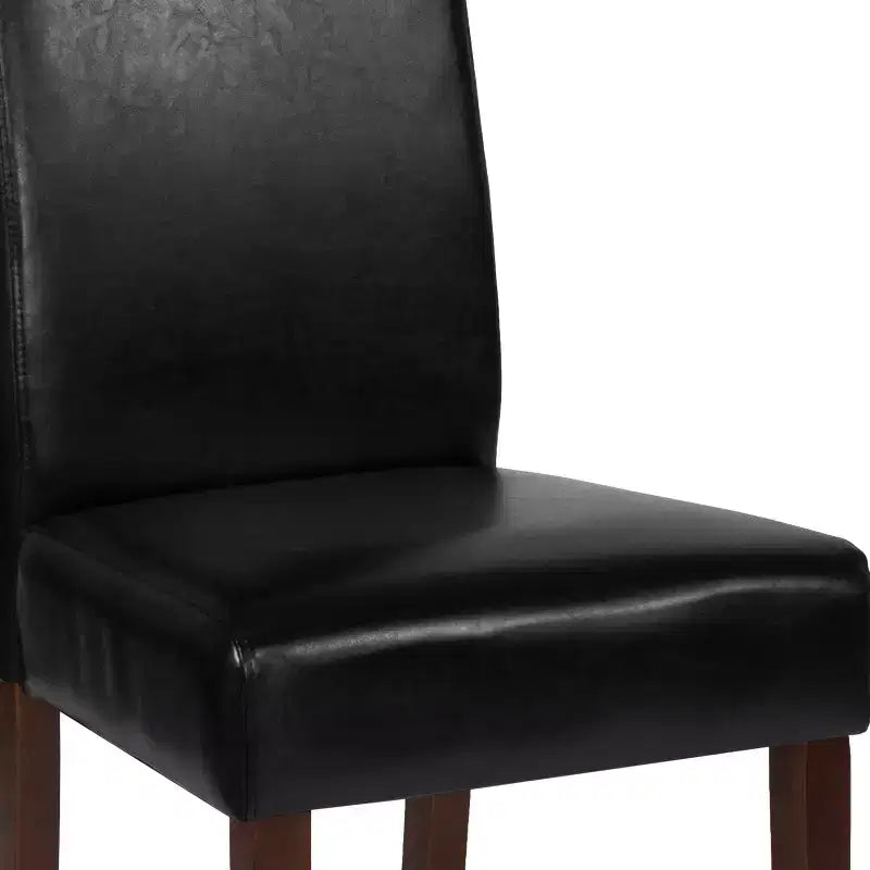 Chaise de salle à manger d'appoint Parsons à dossier en panneau style Mid-Century