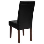 Chaise de salle à manger d'appoint Parsons à dossier en panneau style Mid-Century