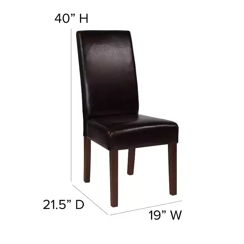 Chaise de salle à manger d'appoint Parsons à dossier en panneau style Mid-Century