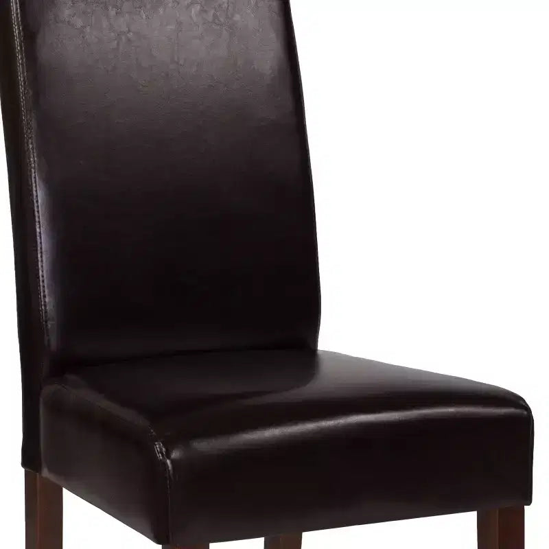 Chaise de salle à manger d'appoint Parsons à dossier en panneau style Mid-Century