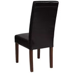 Chaise de salle à manger d'appoint Parsons à dossier en panneau style Mid-Century