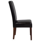 Chaise de salle à manger d'appoint Parsons à dossier en panneau style Mid-Century